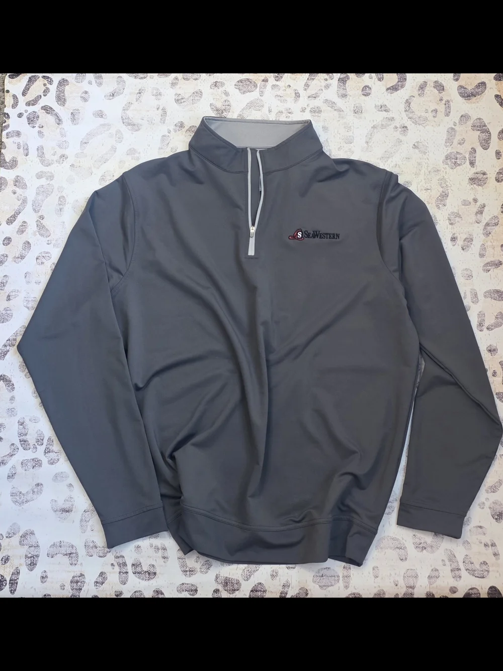 Peter Millar Gray Quarter-Zip Pullover